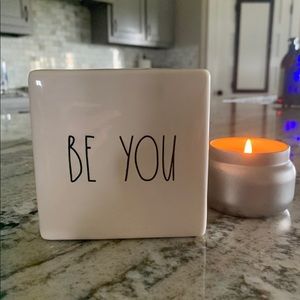 Rae Dunn Double Sided Glass Block